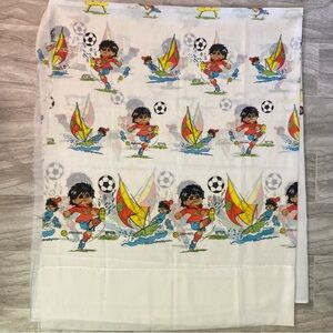 1980 Sport Billy NBC Animated TV Show Fabric Material Cartoon Print Fabric Raw